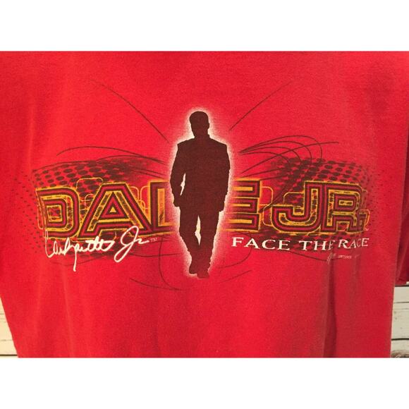 Dale Earnhardt Jr Face the Race Nascar Winners Circle Tee Shirt Auto Racing XL - Picture 2 of 3